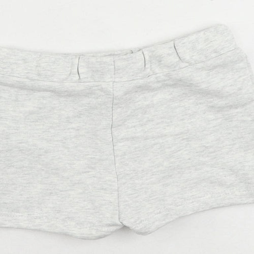 Marks and Spencer Baby Grey Cotton Jogger Trousers Size 6-9 Months Drawstring - Cropped