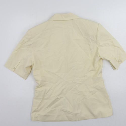 Bickler Womens Ivory Jacket Blazer Size 14 Button