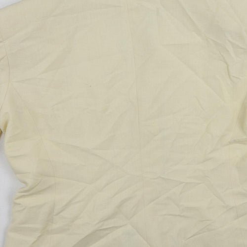 Bickler Womens Ivory Jacket Blazer Size 14 Button