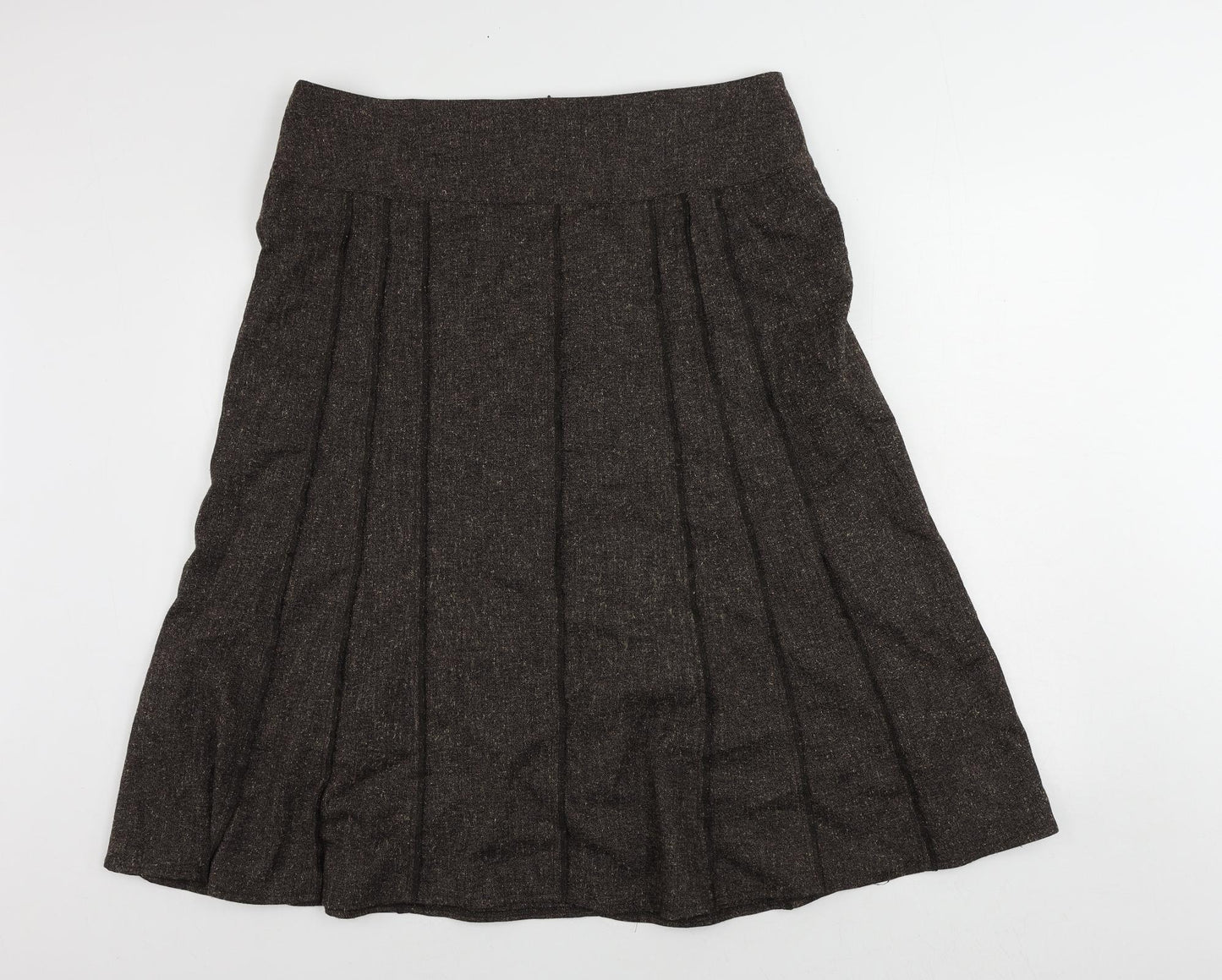 First Avenue Womens Brown Polyester A-Line Skirt Size 18 Zip