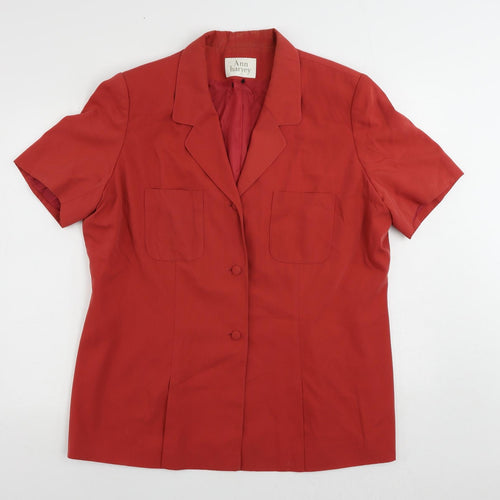 Ann Harvey Womens Red Jacket Coat Size 20 Button