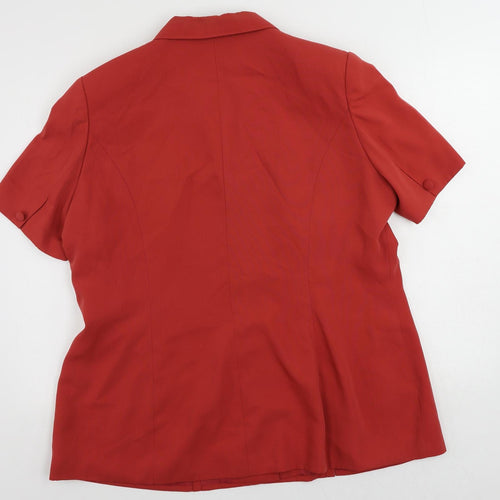 Ann Harvey Womens Red Jacket Coat Size 20 Button