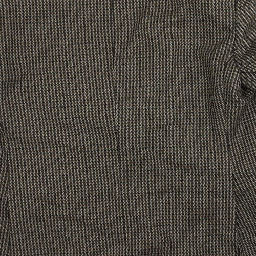 Francis Galay Mens Brown Geometric Wool Jacket Blazer Size 40 Regular