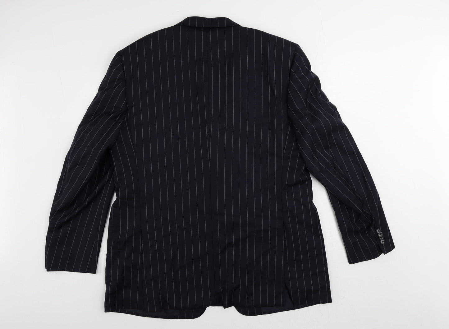 Corneliani Mens Blue Striped Wool Jacket Suit Jacket Size 46 Regular