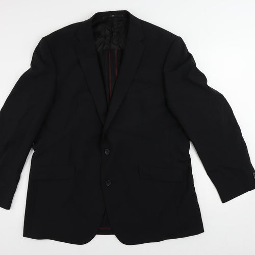 Baumler Mens Black Wool Jacket Suit Jacket Size 46 Regular
