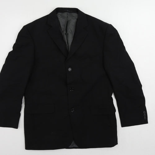 Taylor & Reece Mens Black Wool Jacket Suit Jacket Size 38 Regular