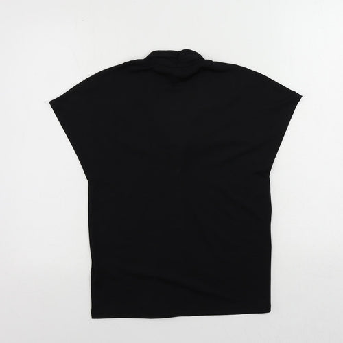 H&M Womens Black Polyester Basic Blouse Size XS V-Neck