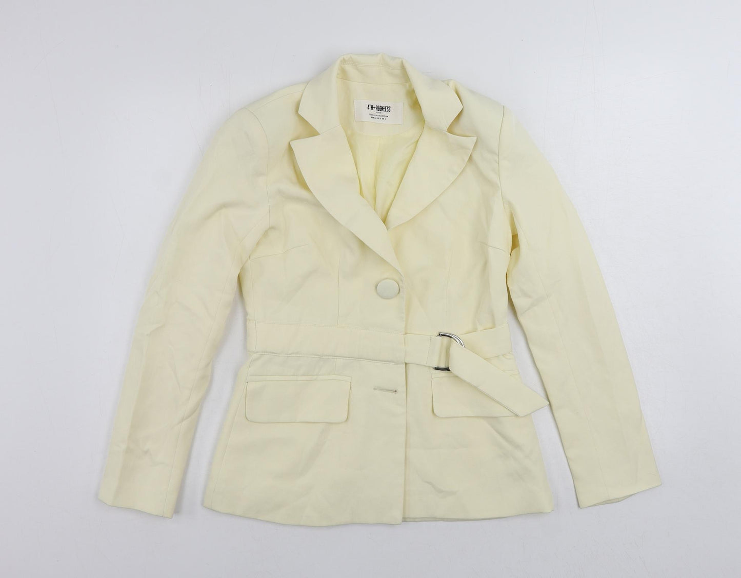 4th+ Reckless Womens Ivory Jacket Blazer Size 6 Button
