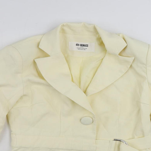 4th+ Reckless Womens Ivory Jacket Blazer Size 6 Button