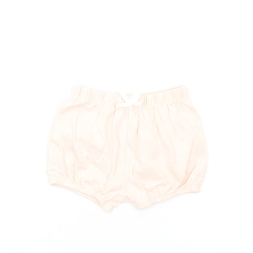 Marks and Spencer Girls Pink Cotton Shorts Outfit/Set Size 0-3 Months Pullover