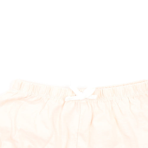 Marks and Spencer Girls Pink Cotton Shorts Outfit/Set Size 0-3 Months Pullover