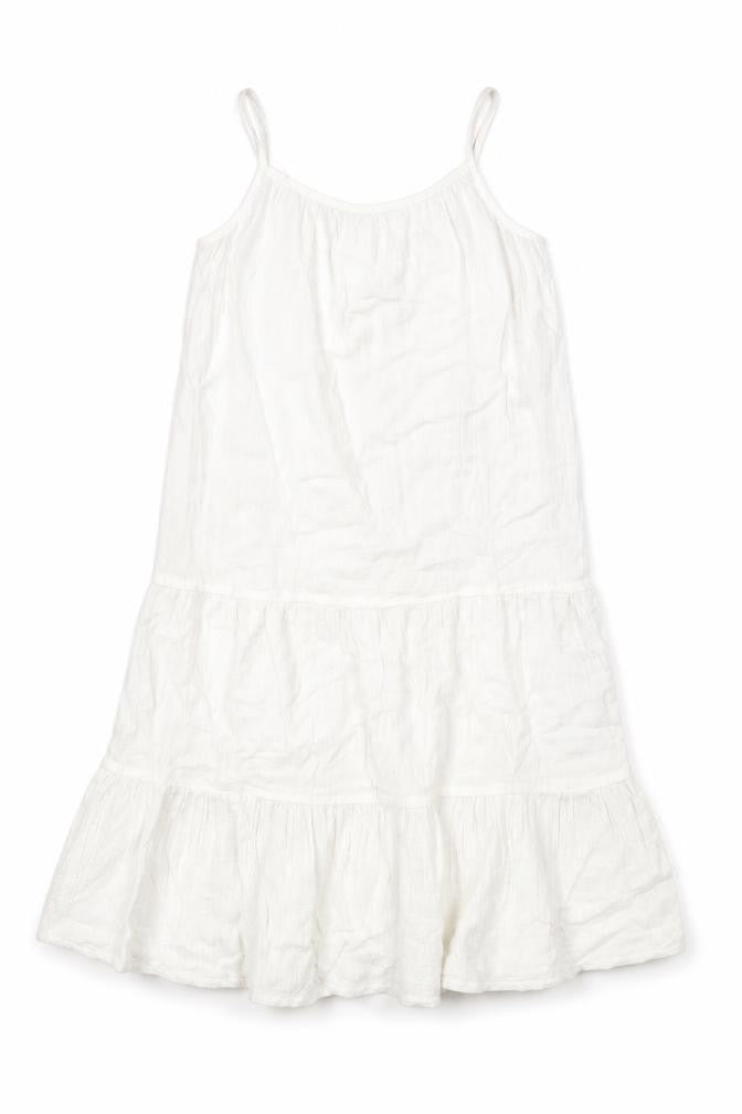 Marks and Spencer Girls White Cotton Trapeze & Swing Size 8-9 Years Round Neck Pullover