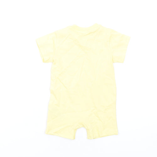 Marks and Spencer Baby Yellow Cotton Babygrow One-Piece Size 3-6 Months Snap