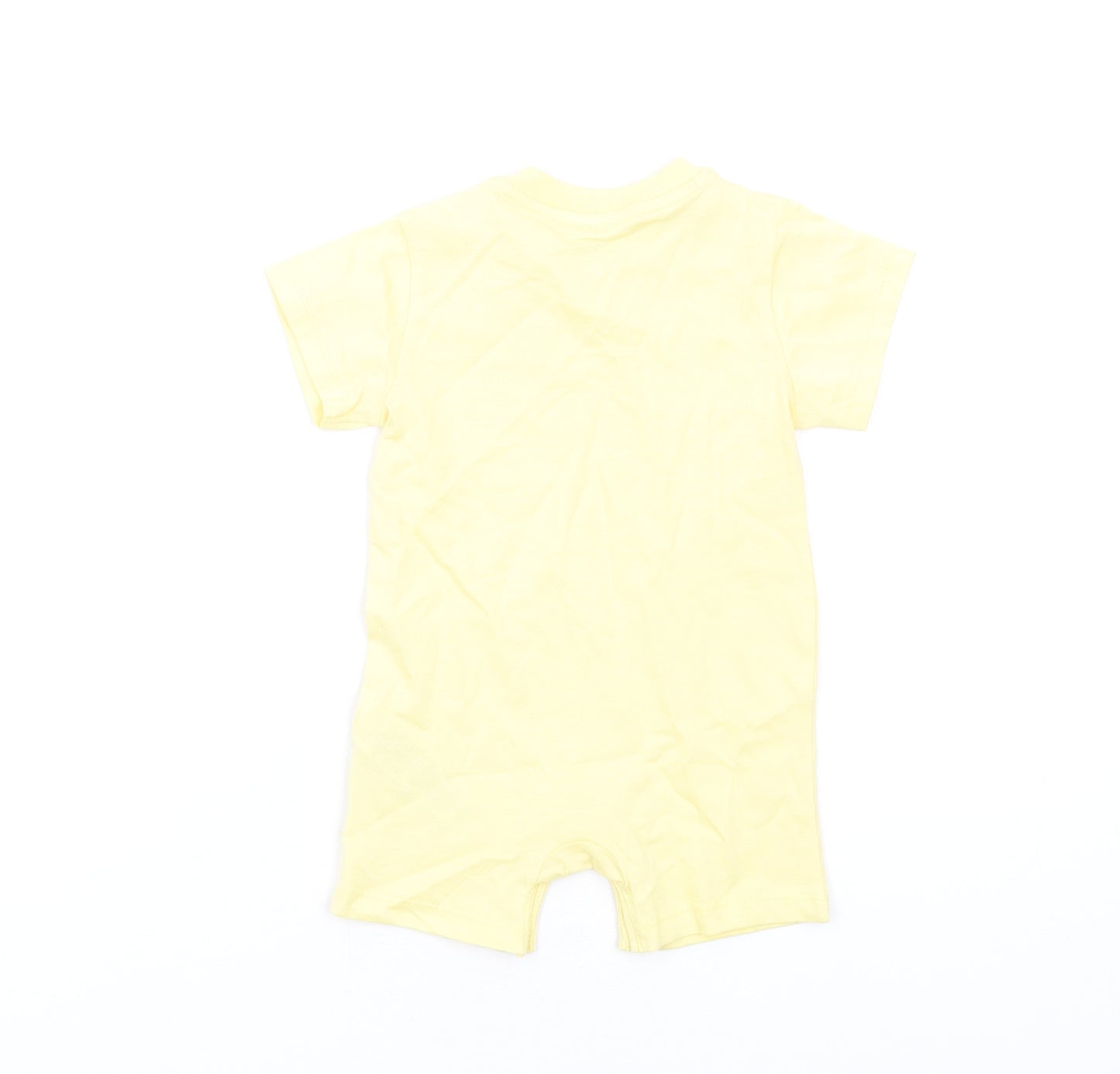 Marks and Spencer Baby Yellow Cotton Babygrow One-Piece Size 3-6 Months Snap