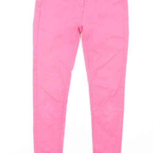 Marks and Spencer Womens Pink Cotton Jegging Jeans Size 8 L31 in Regular Zip