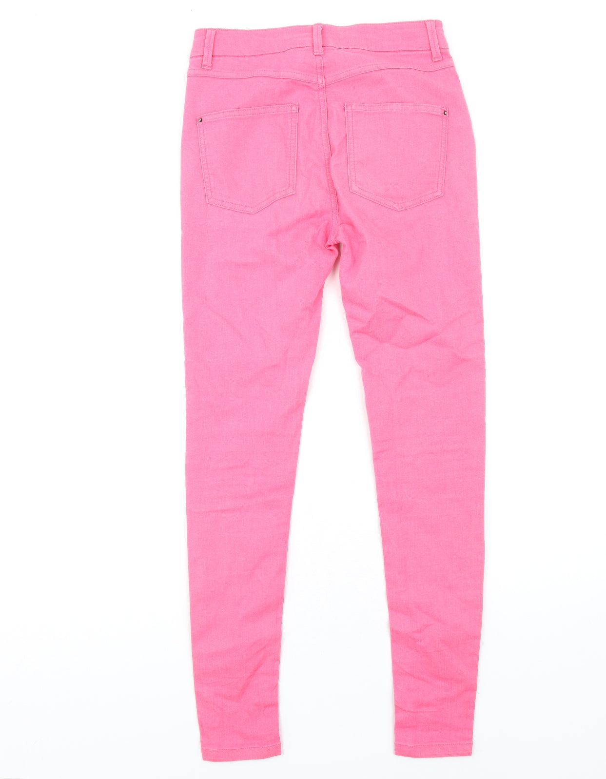 Marks and Spencer Womens Pink Cotton Jegging Jeans Size 8 L31 in Regular Zip
