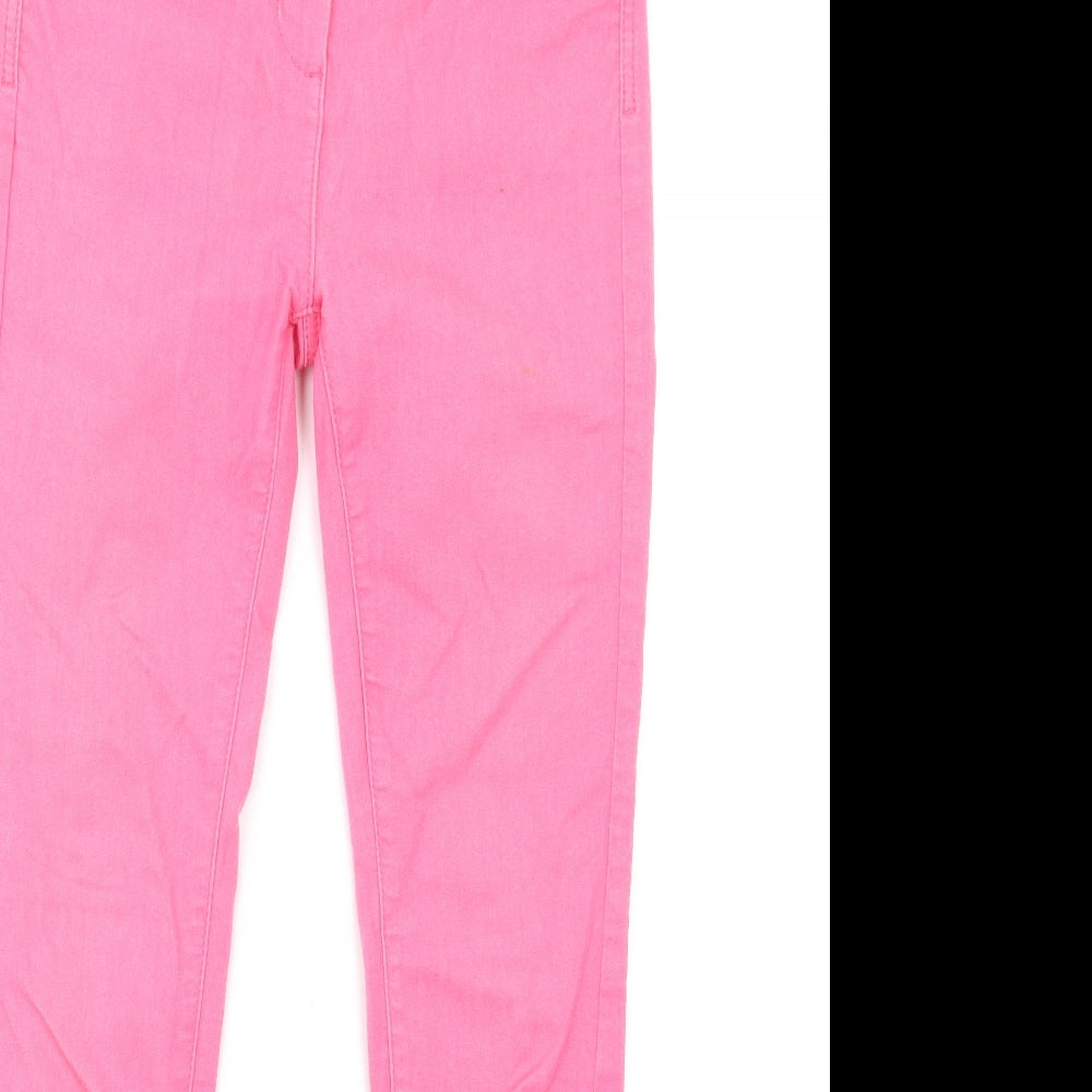 Marks and Spencer Womens Pink Cotton Jegging Jeans Size 8 L31 in Regular Zip