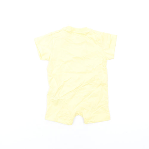 Marks and Spencer Baby Yellow Cotton Babygrow One-Piece Size 0-3 Months Snap