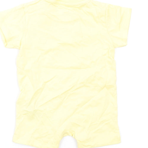 Marks and Spencer Baby Yellow Cotton Babygrow One-Piece Size 0-3 Months Snap