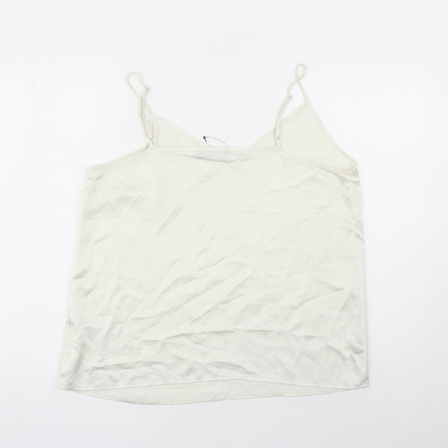 Marks and Spencer Womens Ivory Polyester Camisole Tank Size 16 V-Neck