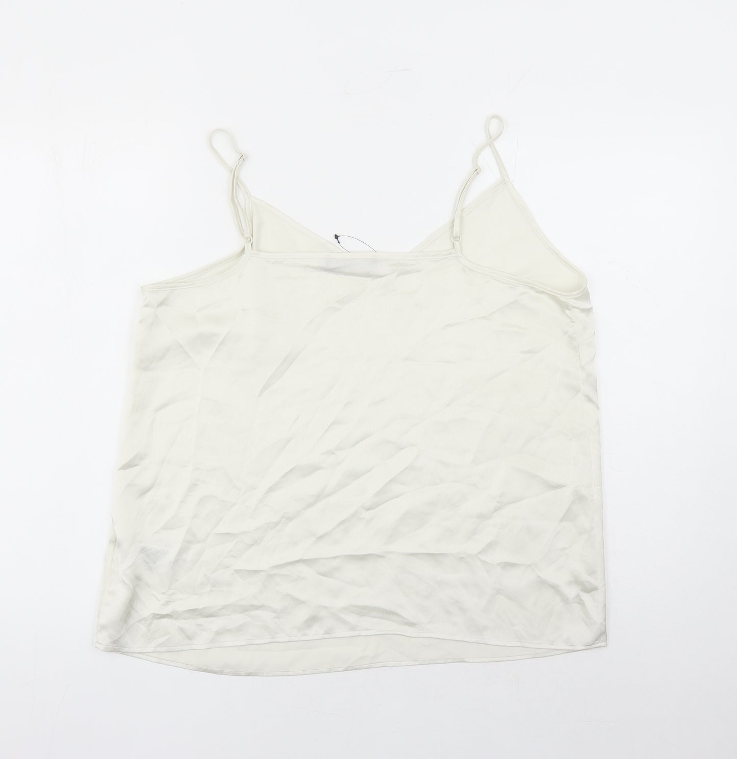 Marks and Spencer Womens Ivory Polyester Camisole Tank Size 16 V-Neck