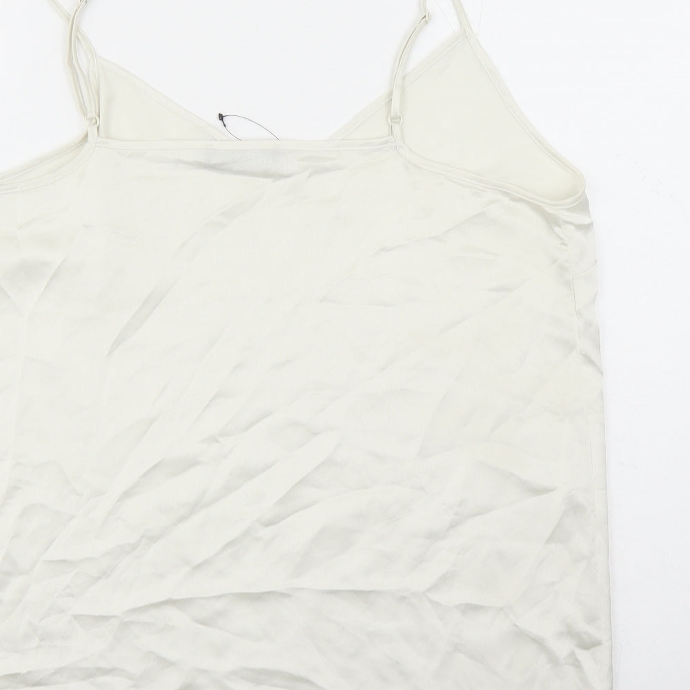 Marks and Spencer Womens Ivory Polyester Camisole Tank Size 16 V-Neck
