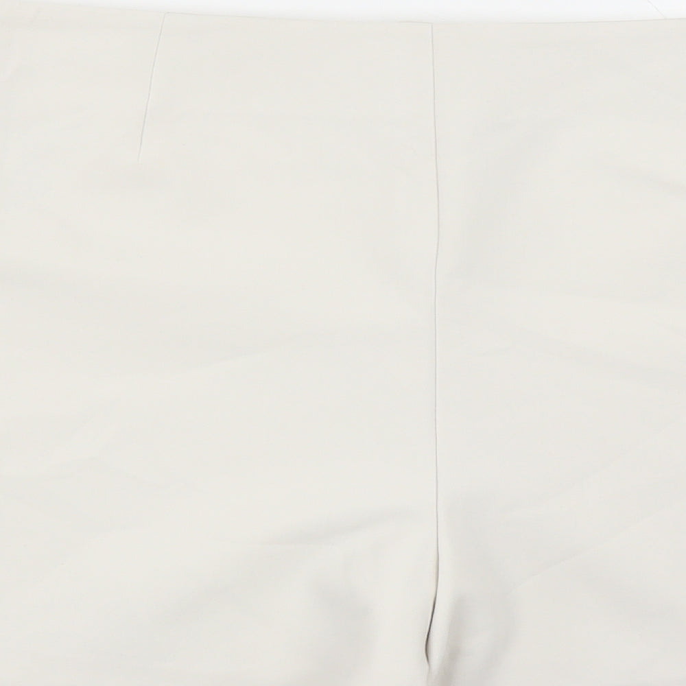 Marks and Spencer Womens Beige Polyester Skort Skirt Size 22 Zip