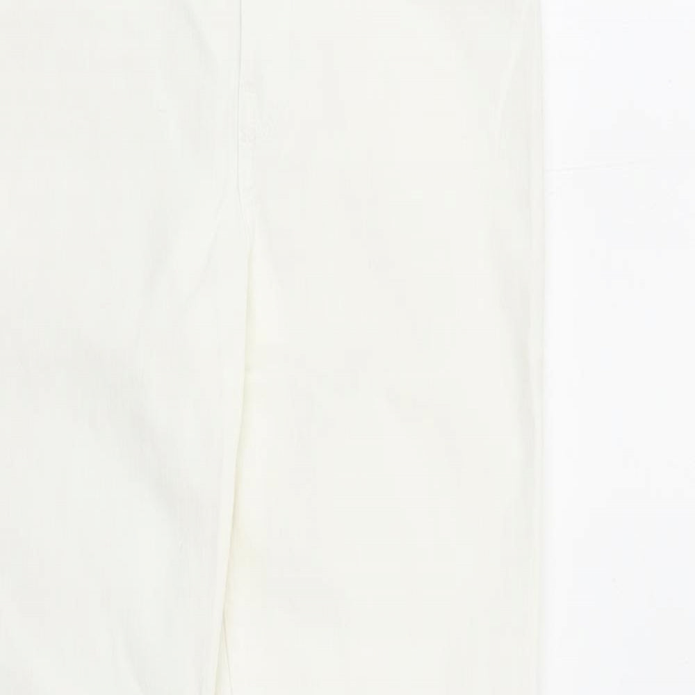 H&M Womens White Cotton Skinny Jeans Size 30 in L28 in Regular Zip - Pockets