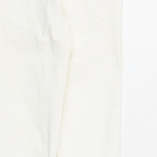 H&M Womens White Cotton Skinny Jeans Size 30 in L28 in Regular Zip - Pockets