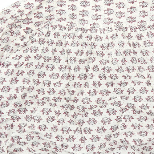 Per Una Womens Multicoloured Geometric 100% Cotton Basic Blouse Size S V-Neck