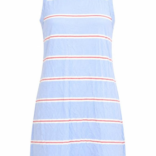 Marks and Spencer Womens Blue Striped Cotton Top Dress Size M