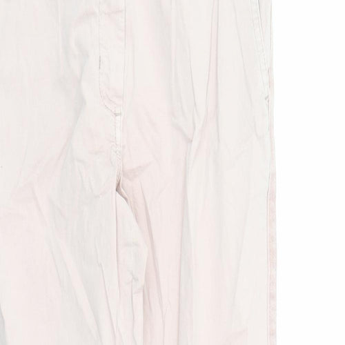 Marks and Spencer Womens Pink Cotton Chino Trousers Size 6 L27 in Regular Zip - Pockets