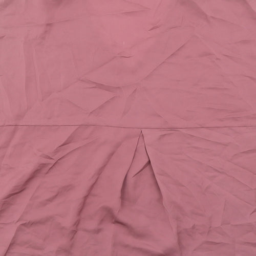 Kley Womens Pink Modal Basic T-Shirt Size S V-Neck