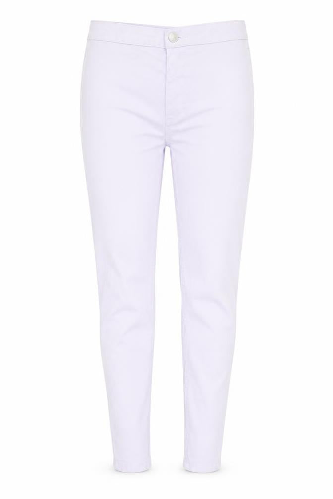 Marks and Spencer Womens Purple Cotton Skinny Jeans Size 8 L29 in Regular Zip - Super Skinny
