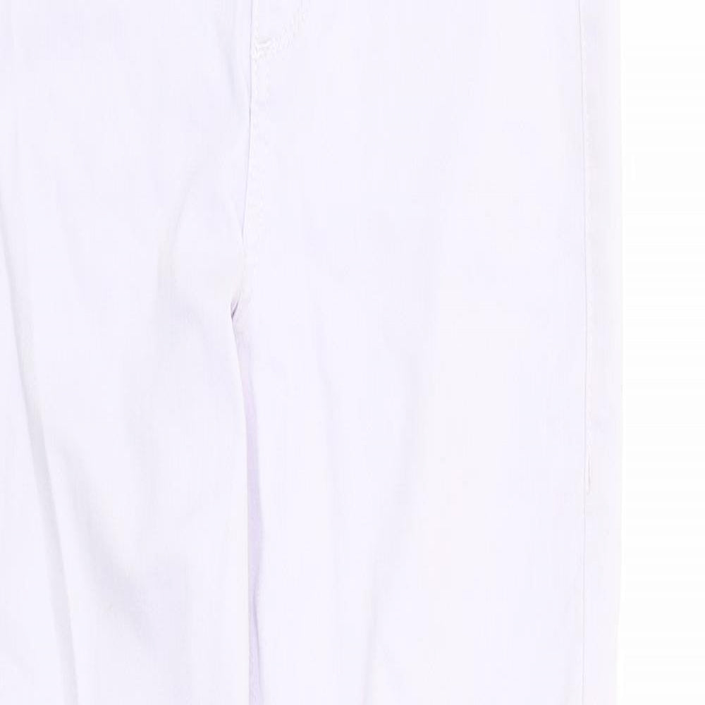 Marks and Spencer Womens Purple Cotton Skinny Jeans Size 8 L29 in Regular Zip - Super Skinny