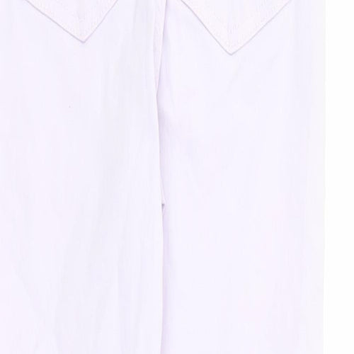 Marks and Spencer Womens Purple Cotton Skinny Jeans Size 8 L29 in Regular Zip - Super Skinny