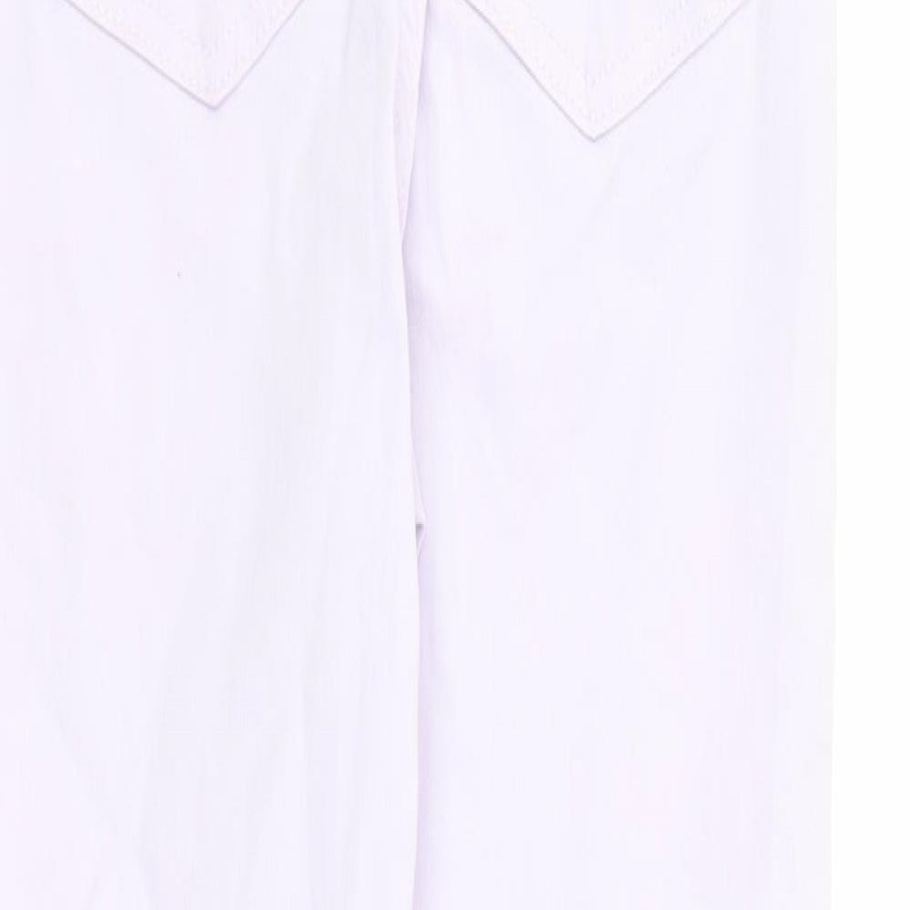 Marks and Spencer Womens Purple Cotton Skinny Jeans Size 8 L29 in Regular Zip - Super Skinny