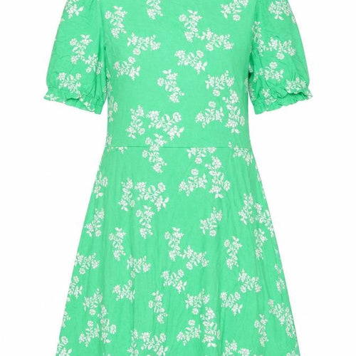 Marks and Spencer Womens Green Floral Viscose A-Line Size 10 Round Neck Pullover
