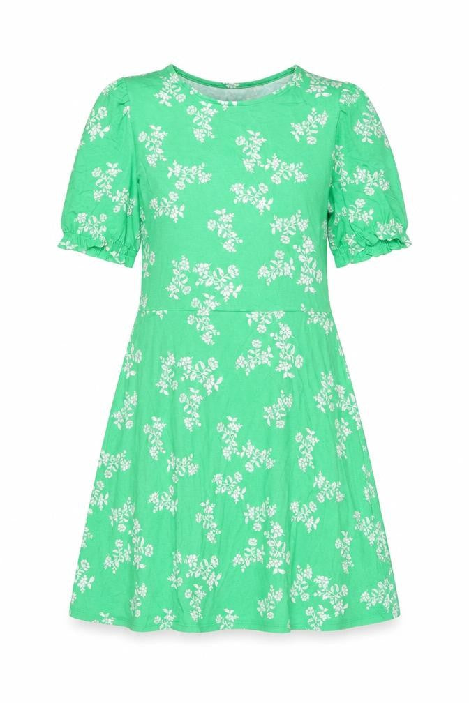 Marks and Spencer Womens Green Floral Viscose A-Line Size 10 Round Neck Pullover