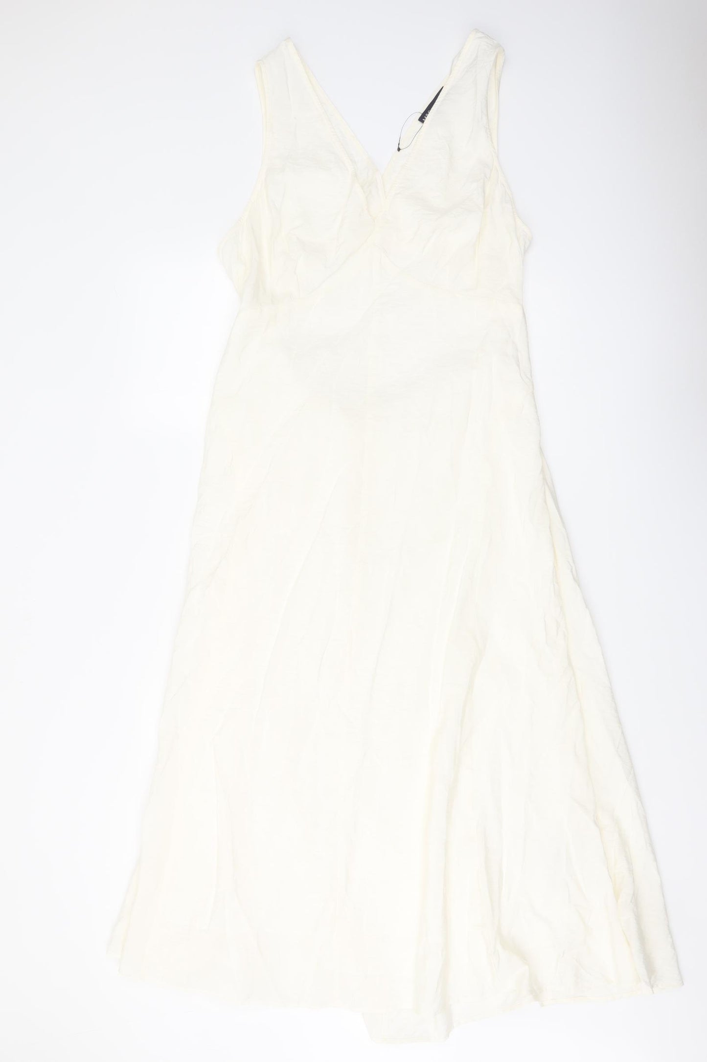 Marks and Spencer Womens Ivory Viscose A-Line Size 16 V-Neck Pullover