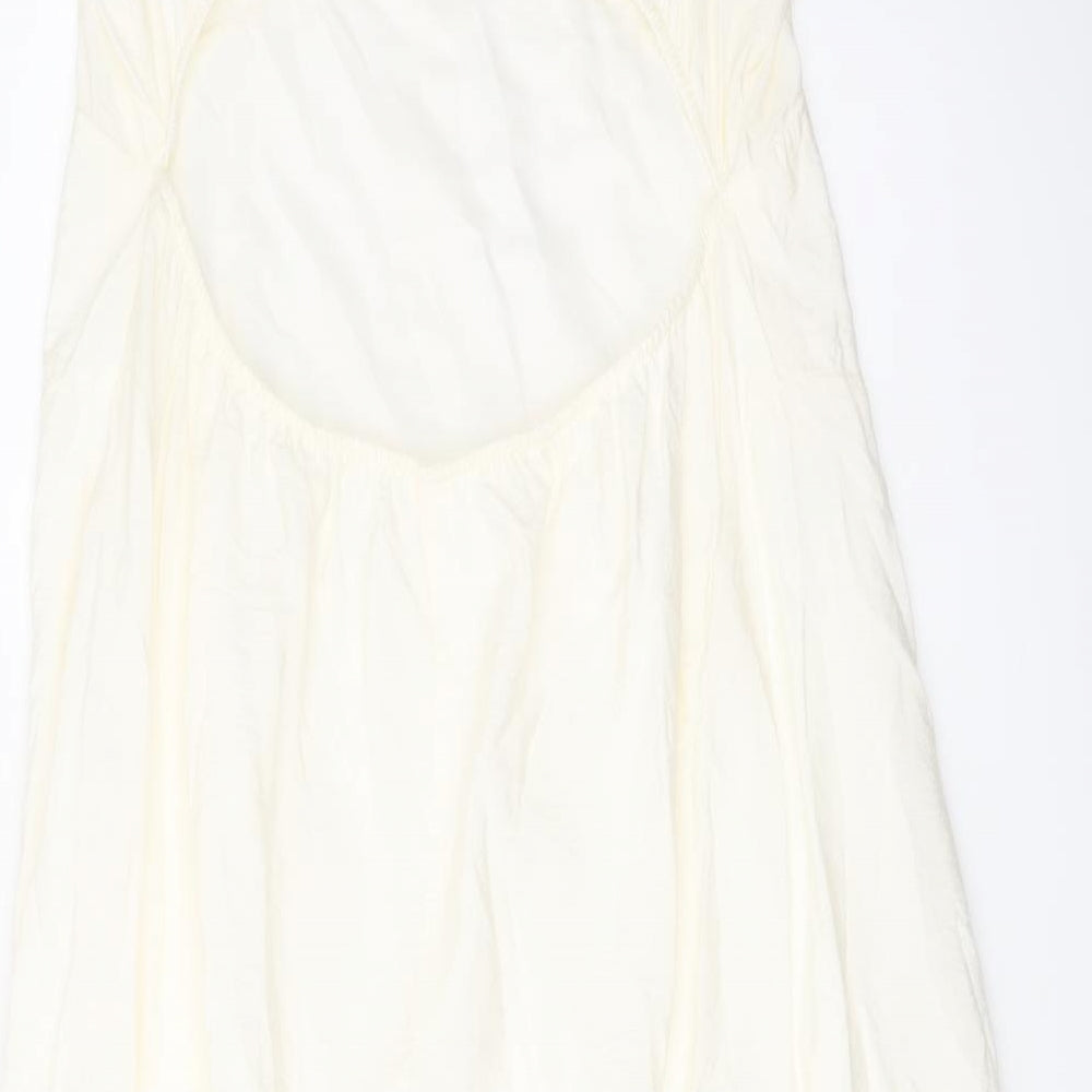 Marks and Spencer Womens Ivory Viscose A-Line Size 16 V-Neck Pullover