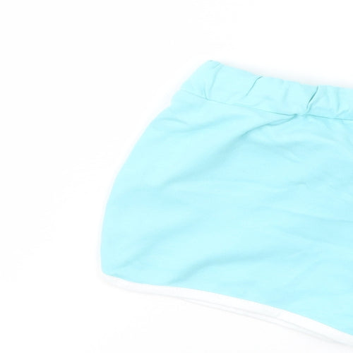 Marks and Spencer Girls Blue Cotton Sweat Shorts Size 5-6 Years Regular Drawstring