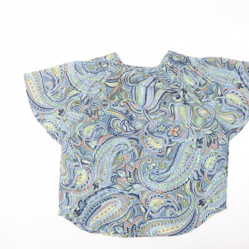 NEXT Womens Multicoloured Paisley Polyester Basic Blouse Size 6 Round Neck