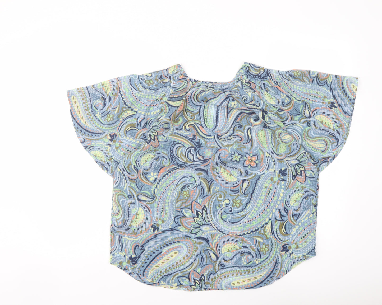 NEXT Womens Multicoloured Paisley Polyester Basic Blouse Size 6 Round Neck