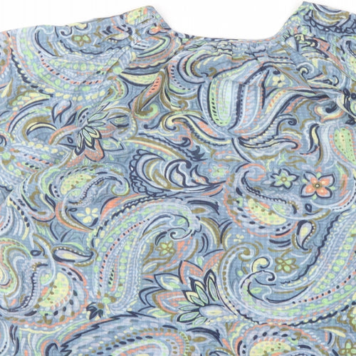 NEXT Womens Multicoloured Paisley Polyester Basic Blouse Size 6 Round Neck