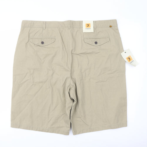 Farah Mens Beige Cotton Chino Shorts Size 44 in L12 in Regular Button