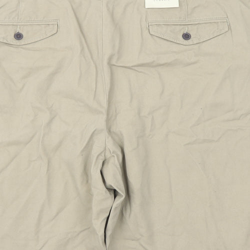 Farah Mens Beige Cotton Chino Shorts Size 44 in L12 in Regular Button