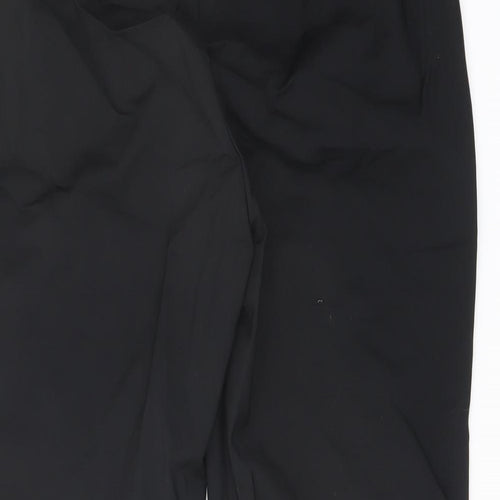 Marks and Spencer Womens Black Cotton Cropped Trousers Size 20 L21 in Regular Button