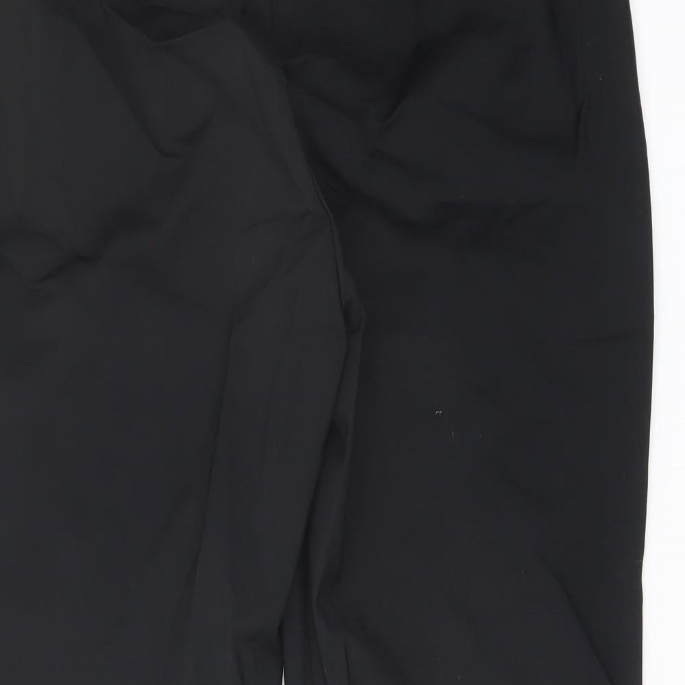Marks and Spencer Womens Black Cotton Cropped Trousers Size 20 L21 in Regular Button
