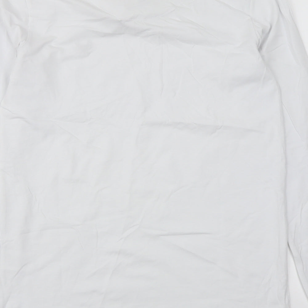 Intense Mens White Cotton T-Shirt Size S Crew Neck